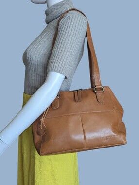 Spikes & Sparrow Genuine Leather Shoulder Bag In
